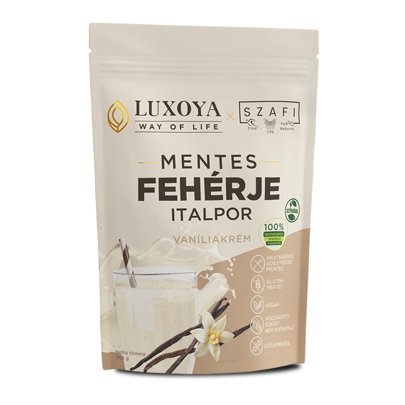Luxoya x Safi Free Proteinový nápoj v prášku - Vanilka 360g (bez lepku)