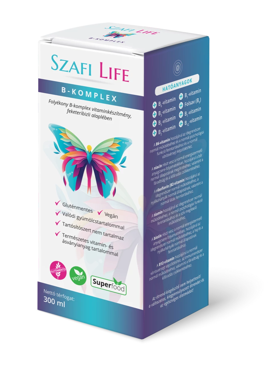 Safi Life B-komplex 300ml (bez lepku)